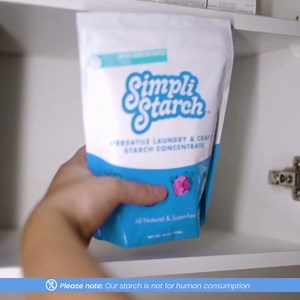 Dissolvable Starch Powder Mix. Makes 128 Oz Liquid Starch. Perfect For Stiffening Fabric, Removing Wrinkles, Laundry & Ironing. Ideal for Arts and Crafts, Paper Mâché, Playdough (1 Pack)