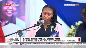 Lena Moi reads the day's scripture at the funeral service of the late June Moi #ripjunemoi | KTN News Kenya