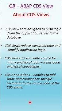 QR 4 - CDS Views - About CDS View