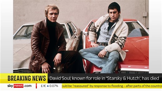45K views · 1K reactions | BREAKING: Actor David Soul, best known for his role in TV series Starsky & Hutch, has died. https://trib.al/mfdcMJf  Sky 501, Virgin 602, Freeview 233 and YouTube | Sky News | Facebook