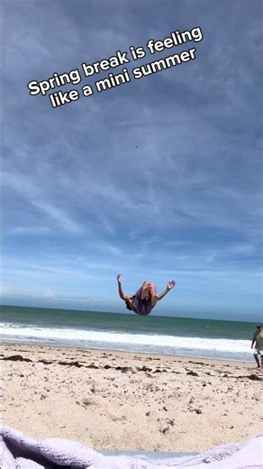#beach #backflip spring break feeling like a mini summer😃👌🔥