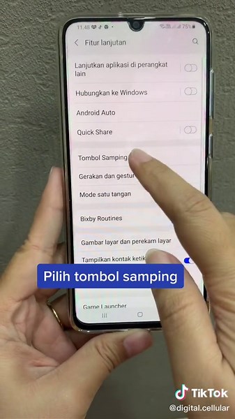 Fungsi tombol power di handphone Samsung