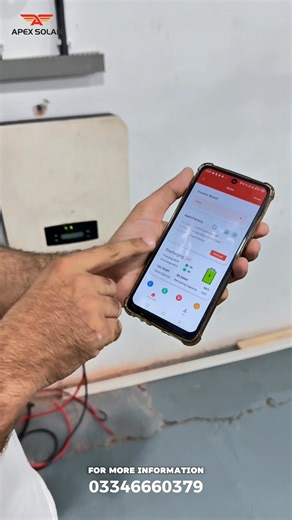 11K views · 125 reactions | Our Production Engineer explains ✨ how Apex Solar’s lithium battery handles the factory load effortlessly — and smartly switches to charging mode when the grid returns!  Track it all LIVE through our mobile app!  For more information: 03346660379 #ApexSolar #SmartEnergy #LithiumBattery #SolarInverter #GreenPower #EnergyInnovation | Apex Solar | Facebook