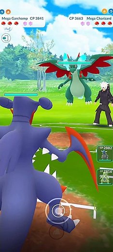 ✨Mega Charizard X V/S Mega Garchomp PVP Dragon 🐉 Battle in #pokemongo