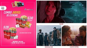 Jueves de #EstrenosCinemex Combo Especial = ¡El mejor día para venir a disfrutar una increíble película de estreno! 😎🎟🎬🍿 ¡Ya abrimos! Consulta cartelera y adquiere tus boletos aquí 👉 https://bit.ly/Boletos-CMX | Cinemex