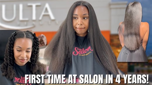 Ulta Salon silk press my natural hair! First time at salon in 4 years!