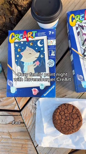 Brianna Weimar on Instagram: "#ad Cozy paint night vibes. ​​🎨 My son and I had the best time with the Ravensburger CreArt paint by number kits. Everything you need comes right in the box, so it’s easy, creative, and screen-free. ​✨Helps kids build skills like color recognition and brush control​ ​ ✨A perfect bonding activity for parents + kids​ ​ ✨Makes the perfect holiday gift ​​🎁 Shop Ravensburger CreArt now on Amazon! #Ravensburger #paintbynumber #giftsforkids @ravensburgerna"