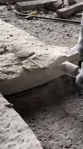 easy concrete carving process using simple tools #popular #concrete #carving #viralshorts #shorts (