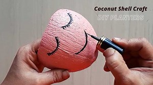 146K views · 4K reactions | Easy Coconut Shell Planters Idea | Coconut Shell Crafts | DIYsucculent planter | Planter pots | A2C Arts And Crafts | Facebook