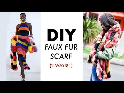 DIY: How To Make a Gorgeous FAUX FUR Scarf!! (Super Easy) -By Orly Shani