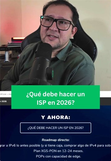 ¿Qué debe hacer tu ISP en 2026 para no quedarse atrás? La industria avanza rápido y cada decisión cuenta. Desde actualización de redes hasta implementación de nuevas tecnologías, tu ISP necesita estrategia, planificación y acción clara para crecer y competir. 💾 Guarda este video y ten a mano los pasos clave para preparar tu negocio para el futuro. #ISP #IPv6 #Telecom #CrecimientoDigital #Innovacion