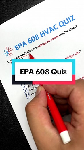 EPA 608 Quiz for Advanced HVAC Technicians