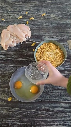 Hähnchenschnitzel aus dem Backofen mit Cornflakes Panade