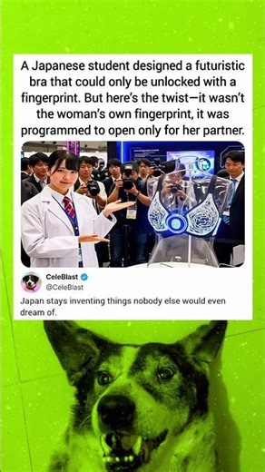 A Japanese student designed a futuristic bra that could only be unlocked with a fingerprint.