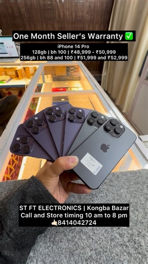 Travoltra Athokpam on Instagram: "Available stock S25 IP 16 Pro Max 256gb IP 15 Pro Max 256gb IP 15 Pro 128gb IP 14 Pro 128gb and 256gb IP 14 Plus IP 14 IP 13 Pro 128gb IP 12 64gb and 128gb IP 11 64gb and 128gb Pixel 7 For more details Please contact us ST FT ELECTRONICS Kongba Bazar Call and Store timing 10 am to 8 pm STORE LOCATION: https://maps.app.goo.gl/yQV4yQm9pVtnLwNp7?g_st=ipc 🤙🏻8414042724 #iphone #used #manipur #imphal #android"