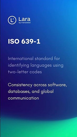 Why do ISO language codes exist? #iso #localization