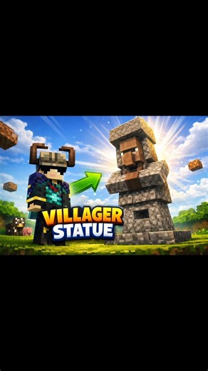 🗿 Minecraft Villager Statue | Survival World Build 🧑‍🌾#short #minecraft #minecraftbuilding
