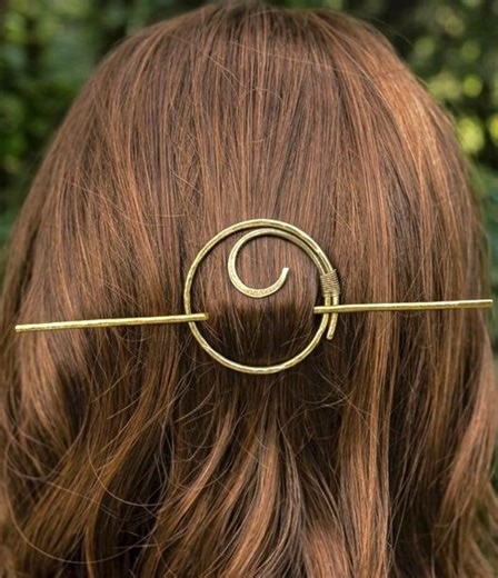 Handmade Brass Hair Pin, Hair Stick, Minimalist Bun Holder - Etsy