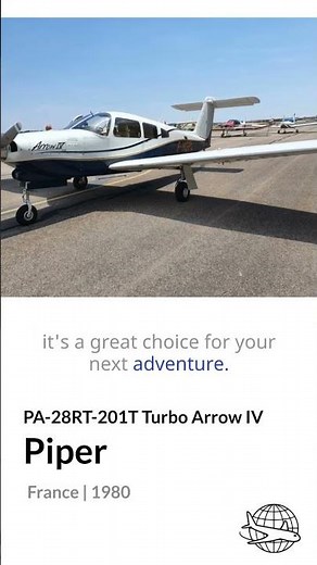 1980 Piper Turbo Arrow IV FOR SALE | F-HGPL | Low Hours, Aspen 1000