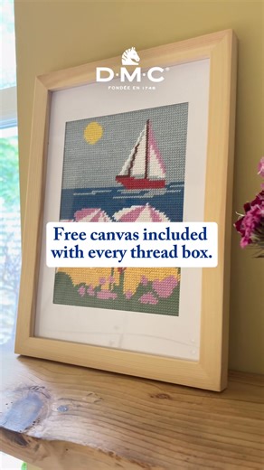 Get 24 new thread shades and stitch your ideal getaway with our summer tapestry canvases. Whether you're dreaming of the beach, the cottage, or a weekend escape—craft it your way. | DMC