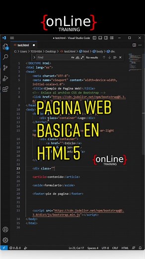 Crea tu Página Web Básica con HTML5 en Minutos