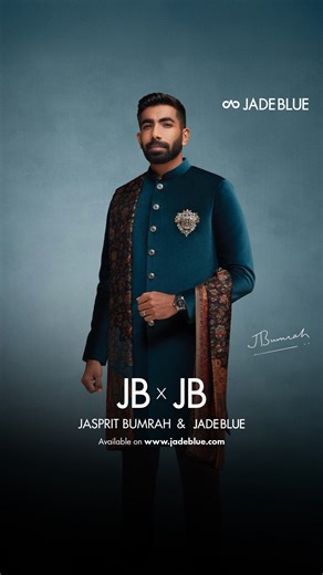 8.5M views · 10K reactions | Crafted for celebrations. Worn by champions. Jasprit Bumrah steps into JadeBlue Ethnic. Because what you wear matters. #JadeBlue #WhatYouWearMatters #JaspritBumrahxJadeBlue #JBxJB #MakeInIndia [JadeBlue, What You Wear Matters, Jasprit Bumrah x JadeBlue, JB x JB, Make In India] | Jade Blue Lifestyle | Facebook