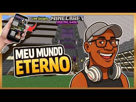 ✅ Live Vertical l ✅ Meu Mundo Eterno l Minecraft Pc 😀🌚 Realms l Bedrock !pix !discord