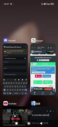 aternos 24/7 bot for bedrock