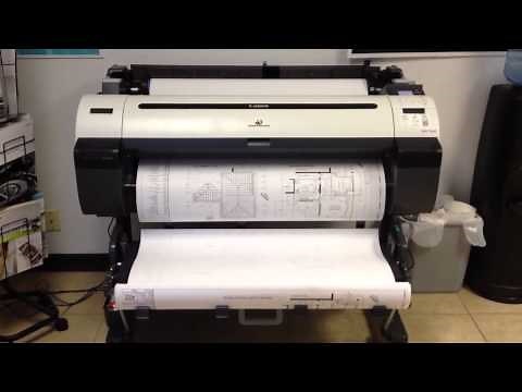 Canon Imageprograf IPF760 wide format printer plotter demo