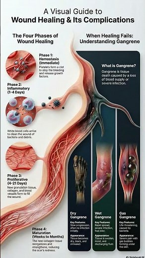Wound & Wound Healing #wounddressing #woundhealing #inflammation #gangrene #skincare #nursingcare