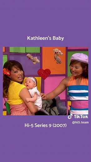 🧸 Series 9 of Hi-5 began with Kathleen announcing she was having a baby. On the final episode of the series, she brought in her new baby, Mikayla, to meet the rest of Hi-5. Kathleen stated that she wanted to show the young audience that she hadn't just