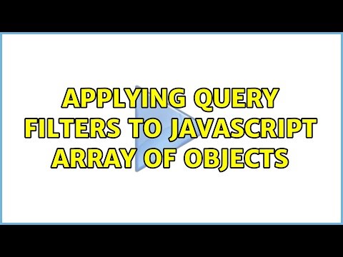 Applying query filters to JavaScript array of objects