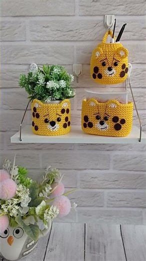 DIY Crochet Animal Storage Baskets That Look Amazing