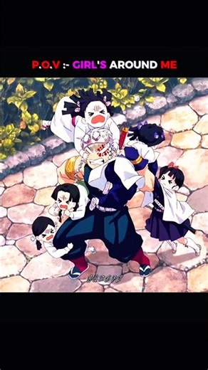 Girls around me 😓| #demonslayer #anime #kimetsunoyaiba #inosuke #nezuko
