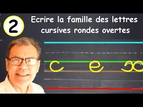 Ecriture famille de lettres cursives rondes ouvertes : exercice gs cp