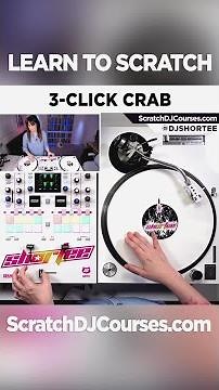 Learn the 3-CLICK CRAB Scratch 🦀 in 60 Secs! ★ Scratch DJ Tutorial ★ #djshortee shorts