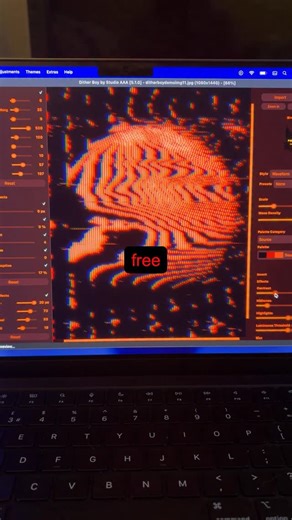 Studio AAA on Instagram: "Dither Boy just got a free update for Christmas 🎄 🎁✨ enjoy!!! This one came together in a really weird way but I’m SO happy to end the year like this Thank you to @danny.void @christos.jpeg @melatonical for helping make this one happen #designresources #glitchart #albumartarchive"