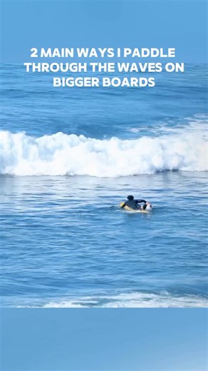 Ryan | Surf Coach on Instagram: "2 Main Ways to Get Through the Waves 1. Plank/ Push through: I use this a lot. And doing it with one leg up gives you even less resistance. Be sure to get your thighs UP. 2. Pelican: also used a lot. Allows me to keep my paddle. It takes some practice but please persist. I see way too many people turtling too often. You are making yourself more tired. Other options: Turtle: great in certain situations!"