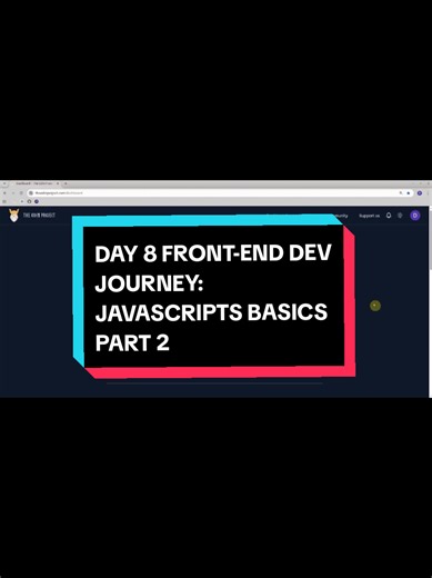 "If you really want it then you can" DAY 8 Front-End Dev Journey: Java...