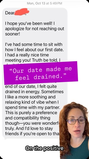 Lessons learned: 1. Don’t take feedback from the very person who doesn’t want to see you as gospel. In fact, don’t change a thing. Rather, find someone who does see and appreciate you. 2. Don’t tell somebody the specific, exact reasons you don’t want to see them again. Simply saying that you didn’t feel the connection you’re looking for is equally tactful and honest, if not moreso, even if it leaves them wondering. 3. You’re not required to be friends with somebody you would rather date. 4. Taki