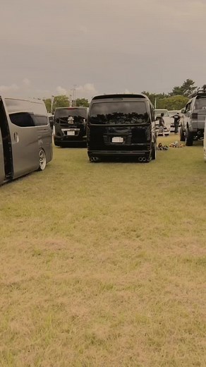 Customized Vans Showcase at Outdoor Car Show
