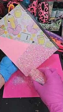 Let's decorate a composition notebook with adhesive vinyl and glitter from PDB Creative Studio!