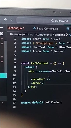 Make a UI card using React js #shorts