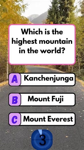 🏔️ Highest Mountain #brainteaser #puzzle #quiz #fun | Brain Bash