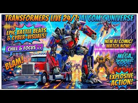 🤖 TRANSFORMERS LIVE 24/7: AI Comic Universe | Epic Battle Beats & Cyber-Visuals | Chill & Focus 🎧