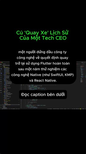Trở lại với Flutter: Quyết định của Giám đốc Công nghệ