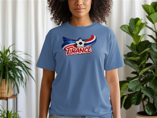 France Soccer T-shirt, France Soccer Fan Tee, French Flag Colors Soccer Ball Graphic Shirt - Etsy