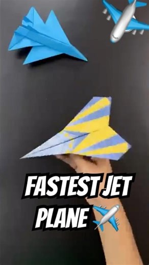 How to make homemade origami jet paper plane #diy #craftideas #papercraft #craft #origami #shorts