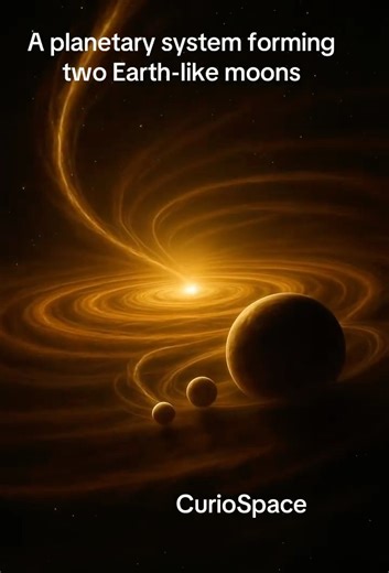 Two Earth-like Moons Forming Inside a Protoplanetary Disk