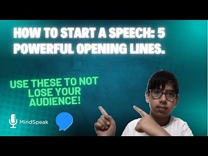 How to Start a Speech: 5 Powerful Opening Lines. USE THESE TO NOT LOSE YOUR AUDIENCE!